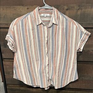 Madewell Multicolor Striped Button-Up Blouse